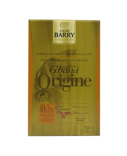 Chocolate de cobertura con leche de Ghana 40,5% - Barry
