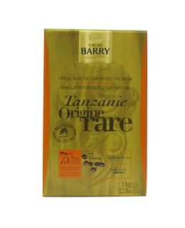 Chocolate de cobertura negro de Tanzania 75% - Barry