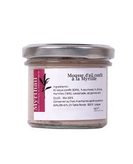 Mousse de ajo confitado con arándanos - Les Petits Potins