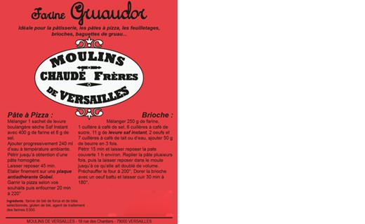 Harina Gruau d'or para pizzas y bizcochos - tipo 55 - Moulins de Versailles