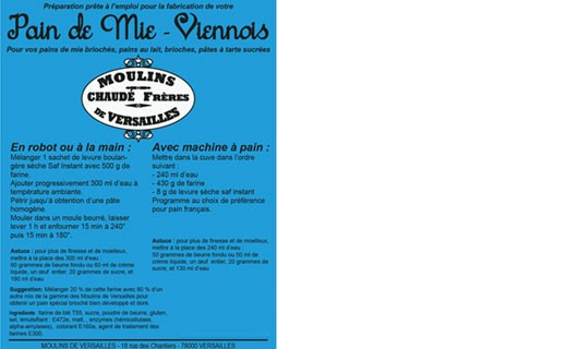 Harina para Pan de Miga - Pan de Viena - Moulins de Versailles
