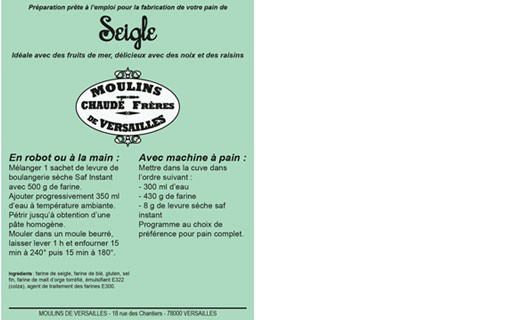 Harina para Pan de Centeno - Moulins de Versailles